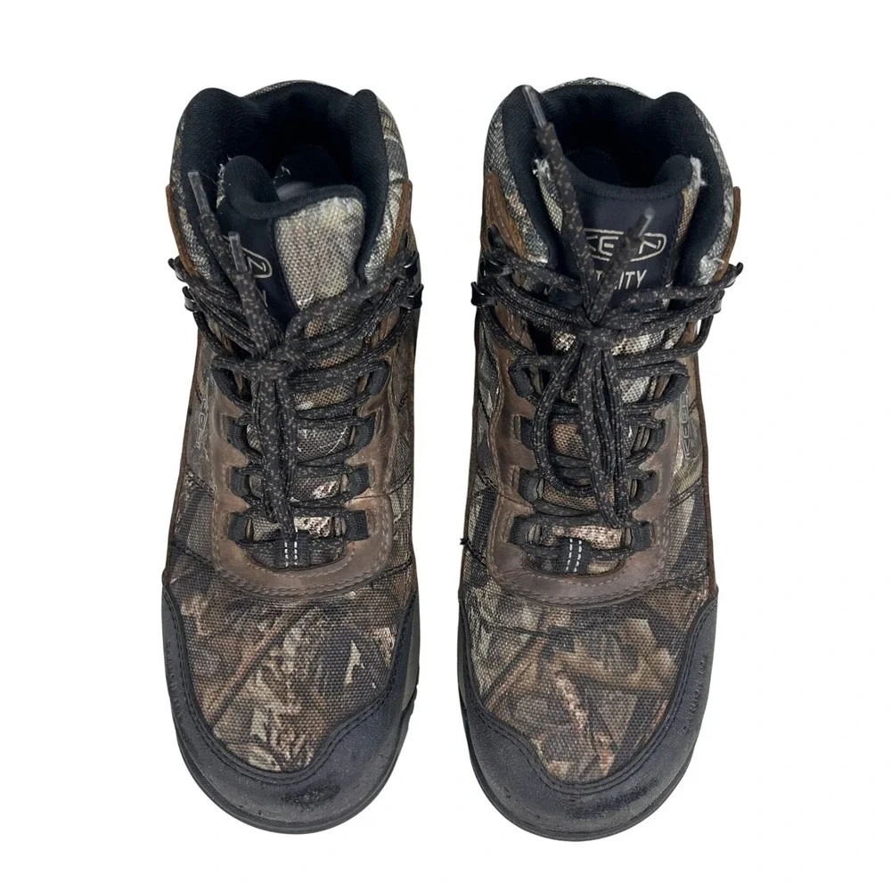Keen Utility Lansing Mid Camo Waterproof Carbon Toe Work Boots Mens 8 Wide EH SR
